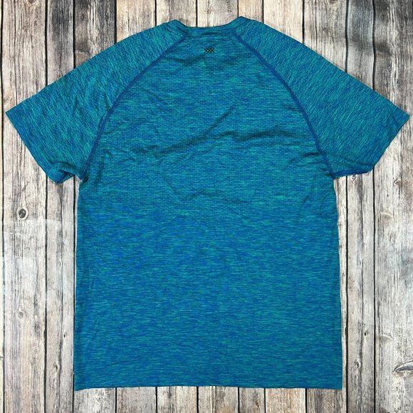 Rhone Reign Seamless Performance Short Sleeve Crew Neck Shirt Medium Mens Blue - Picture 3 of 8